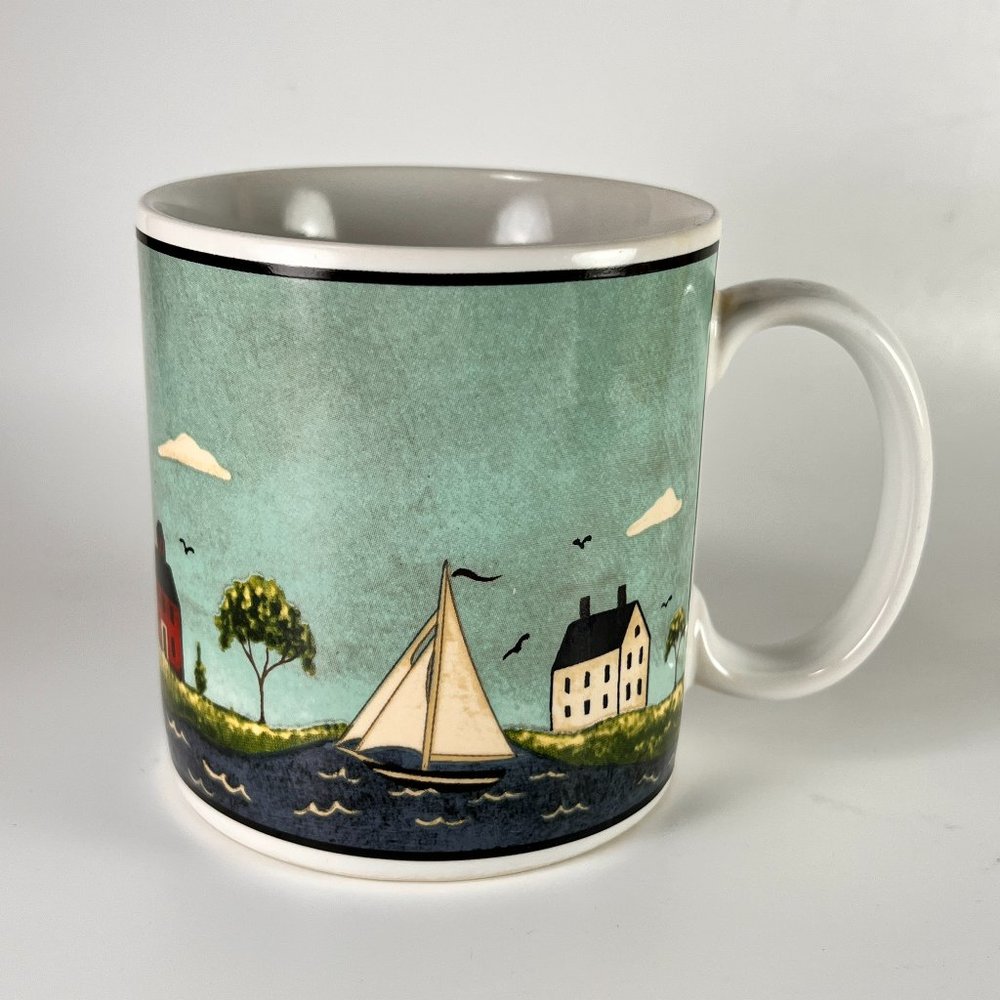 Vtg Coastal Breeze Lighthouse Coffee Mug Cup Warren Kimble Sakura Replacement